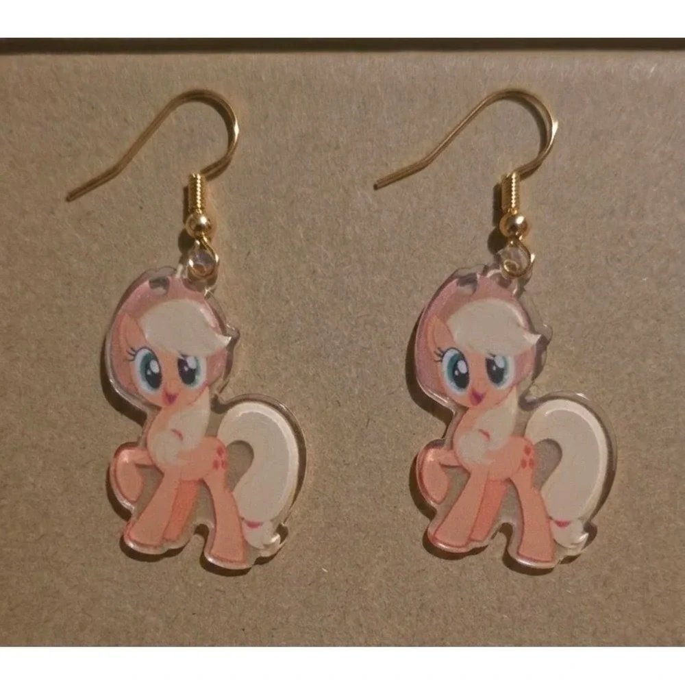 My Little Pony Inspired Earrings! Applejack! Hypo-Allergenic Hook Earrings